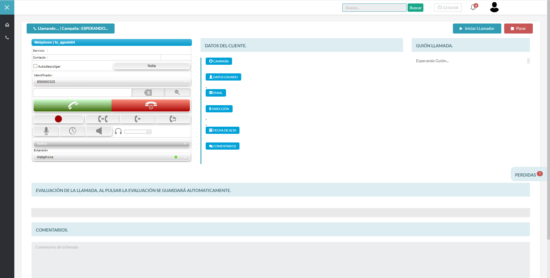 Dashboard Centralita Virtual para equipos de ventas Dashboard Centralita Virtual para equipos de ventas