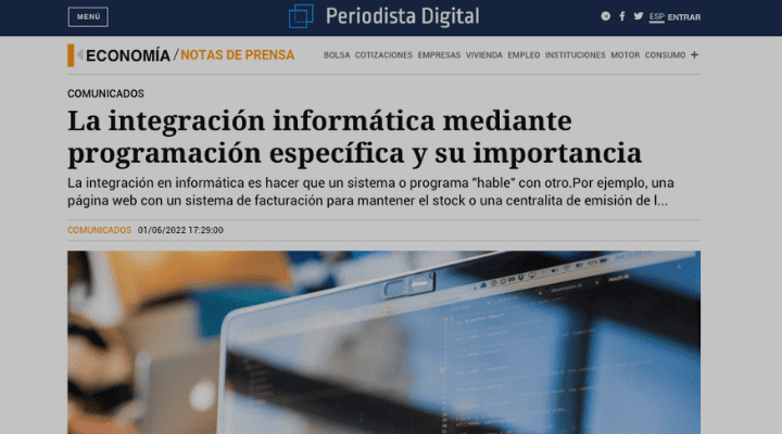 La integración informática mediante programación específica y su importancia