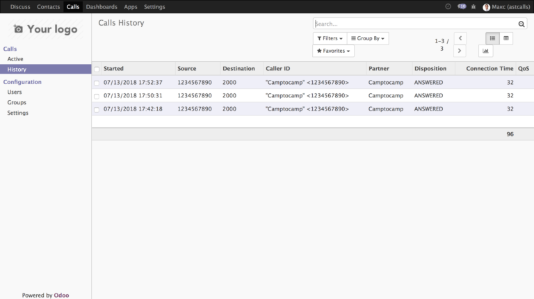 Odoo CRM con Asterisk